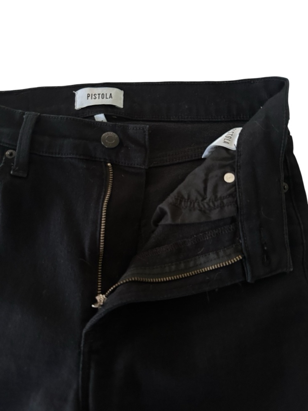 Pistola Kinsley Ultra Flare Jeans Black Ink Mid Rise 27 - Picture 8 of 14